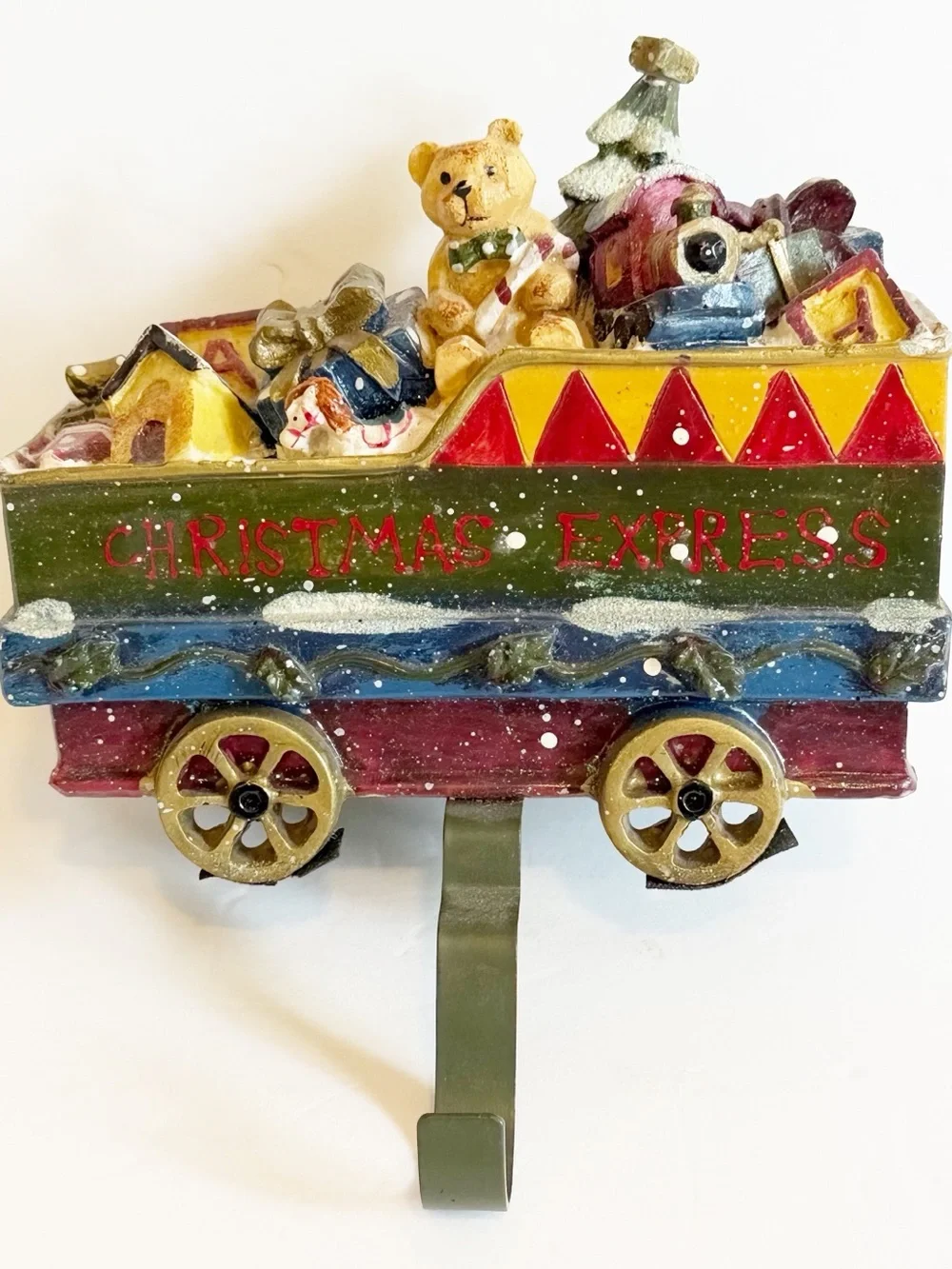 Christmas Express Toy Train Car Stocking Holder Metal Target Vintage 2005